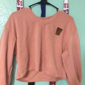 A beautiful crop top blush pink shirt!